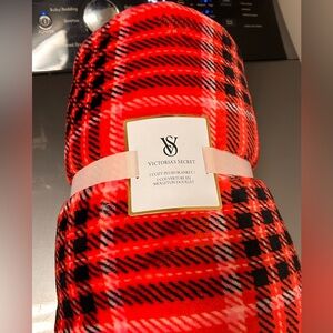 Victoria's Secret Red and Black Plaid Blanket